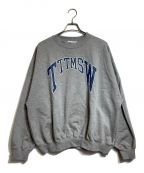 TTT MSWティー）の古着「24SSCollege logo crew neck sweat」｜グレー