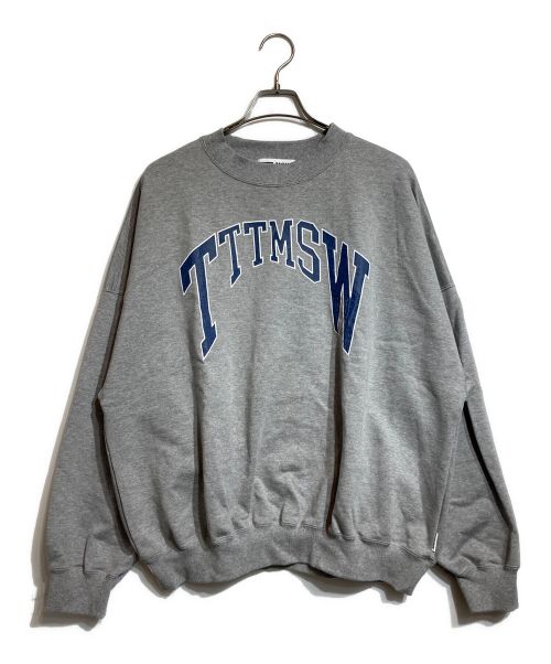 TTT MSW（ティー）TTT MSW (ティー) 24SSCollege logo crew neck sweat グレー サイズ:Ｓの古着・服飾アイテム