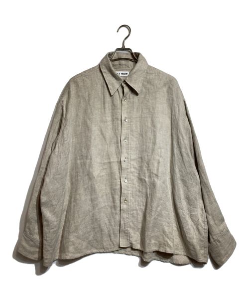 TTT MSW（ティー）TTT MSW (ティー) Linen over shirt ベージュ サイズ:Mの古着・服飾アイテム