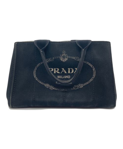 PRADA（プラダ）PRADA (プラダ) キャンバストートバッグ ブラックの古着・服飾アイテム