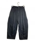 SAGE NATIONセイジ ネーション）の古着「BOX PLEAT TROUSER」｜ブラック