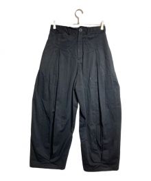 SAGE NATION（セイジ ネーション）の古着「BOX PLEAT TROUSER」｜ブラック