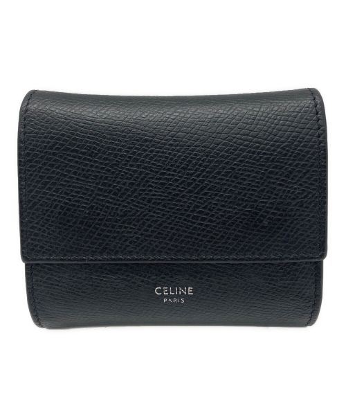 CELINE（セリーヌ）CELINE (セリーヌ) スモールトリフォールドウォレット ブラックの古着・服飾アイテム