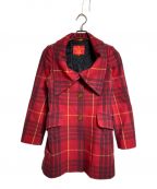 Vivienne Westwood RED LABELヴィヴィアンウエストウッドレッドレーベル）の古着「ビッグカラーチェックジャケット」｜レッド