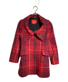 Vivienne Westwood RED LABEL（ヴィヴィアンウエストウッドレッドレーベル）の古着「ビッグカラーチェックジャケット」｜レッド