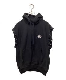 stussy×eYe JUNYA WATANABE MAN（ステューシー×アイ ジュンヤワタナベマン）の古着「SWEAT PARKER CUSTOMIZED」｜ブラック