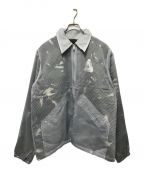 BEAMS PLUS×PALACEビームスプラス×パレス）の古着「別注COACH JACKET FLEECE LINED CAMO」｜グレー×オリーブ