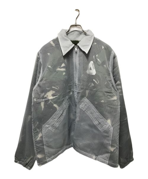 BEAMS PLUS（ビームスプラス）BEAMS PLUS (ビームスプラス) PALACE (パレス) 別注COACH JACKET FLEECE LINED CAMO グレー×オリーブ サイズ:Lの古着・服飾アイテム