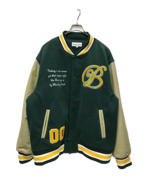 BlackEyePatch（ブラックアイパッチ）BlackEyePatch (ブラックアイパッチ) VARSITY JACKET グリーン サイズ:XLの古着・服飾アイテム