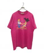 DISNEYディズニー）の古着「PocahontasムービープリントTシャツ」｜ピンク