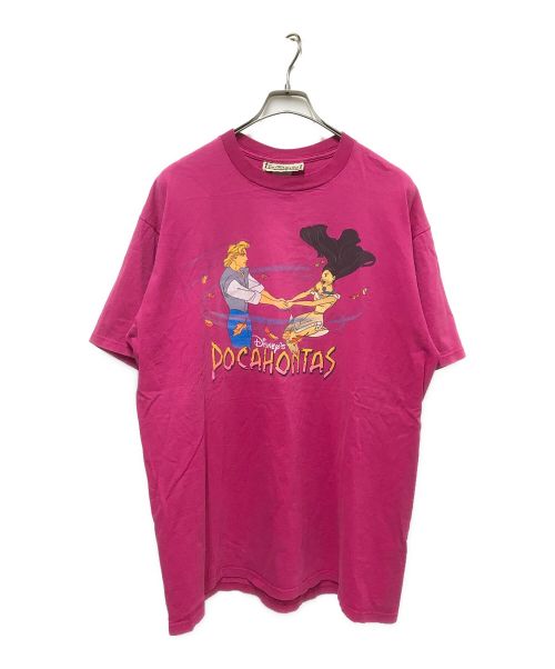 DISNEY（ディズニー）DISNEY (ディズニー) PocahontasムービープリントTシャツ ピンク サイズ:X LARGEの古着・服飾アイテム