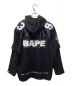 A BATHING APE (アベイシングエイプ) LAYERED SLEEVES FOOTBALL JERSEY ブラック サイズ:S：20000円