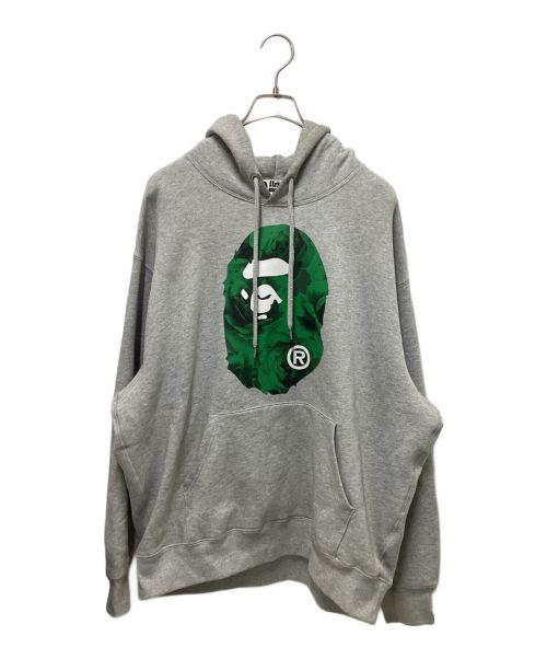 A BATHING APE（アベイシングエイプ）A BATHING APE (アベイシングエイプ) Floral Solid Camo Pullover Hoodie グレー サイズ:Lの古着・服飾アイテム