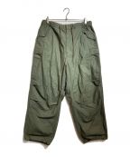 goldゴールド）の古着「LIGHT BACKSATIN OVER CARGO PANTS」｜グリーン