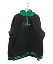 SUPREME (シュプリーム) Classic Logo Hooded Sweatshirt ブラック×グリーン サイズ:XLarge