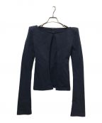 ANS DOTSLOEVNERアンス ドッツローヴナー）の古着「Shoulder cardigan」｜ネイビー