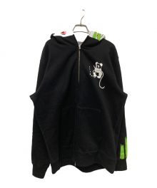 A BATHING APE（アベイシングエイプ）の古着「Panda Full Zip Hoodie」｜ブラック