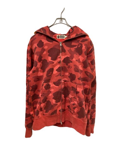 A BATHING APE（アベイシングエイプ）A BATHING APE (アベイシングエイプ) tiger shark full zip hoodie レッド サイズ:Lの古着・服飾アイテム