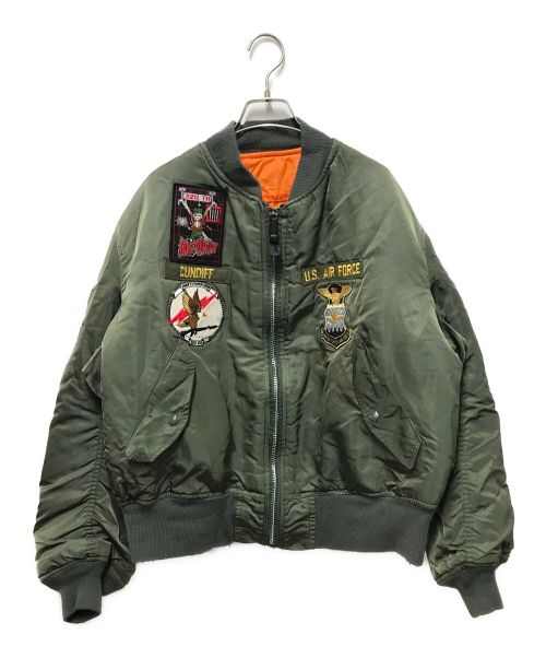 ALPHA INDUSTRIES（アルファインダストリーズ）ALPHA INDUSTRIES (アルファインダストリーズ) MA-1ジャケット オリーブ サイズ:XLの古着・服飾アイテム