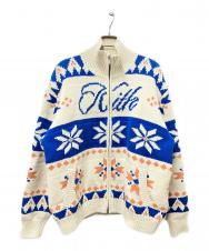 KITH (キス) Wyona Full Zip Sweater ブルー×アイボリー サイズ:M