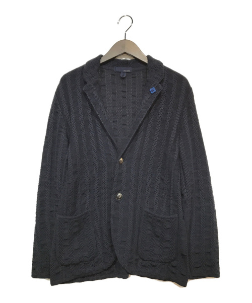 れになって ラルディーニ ニットジャケット LARDINI JWLJMP01 LRD IR59008 999：ラグラグマーケット ジャケット メンズ  ウール ミドルゲージ ダブルブレスト がございま