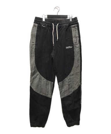 【中古・古着通販】SAPEur (サプール) Denim Track Pants ブラック