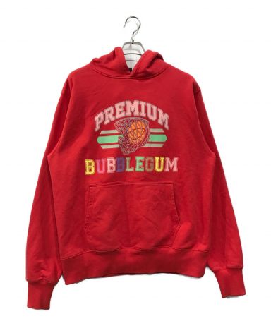 中古・古着通販】BUBBLEGUM (バブルガム) プルオーバーパーカー レッド