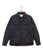 WHITE MOUNTAINEERINGホワイトマウンテ二アニング）の古着「MEMORY WEATHER MICRO PEACH QUILTED SHIRT BLOUSON」｜ネイビー