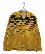 STYLE EYESスタイルアイズ）の古着「Mid 1950s Style Corduroy Sports Shirt “ELVIS DOTS”」｜イエロー