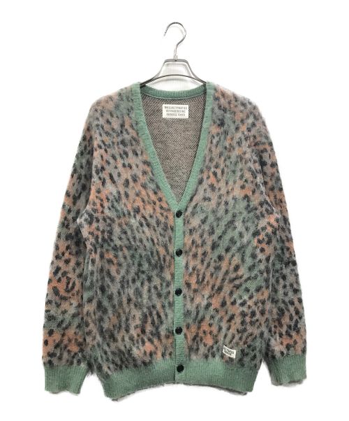 WACKO MARIA（ワコマリア）WACKO MARIA (ワコマリア) 19AW LEOPARD MOHAIR CARDIGAN グリーン×オレンジ サイズ:Lの古着・服飾アイテム