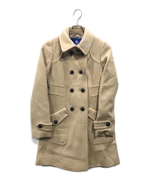 BURBERRY BLUE LABEL（バーバリーブルーレーベル）BURBERRY BLUE LABEL (バーバリーブルーレーベル) 裏ノバチェックダブルウールコート ベージュ サイズ:38の古着・服飾アイテム