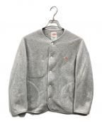 DANTONダントン）の古着「FLEECE COLLARLESS JACKET フリースノーカラージャケット」｜グレー