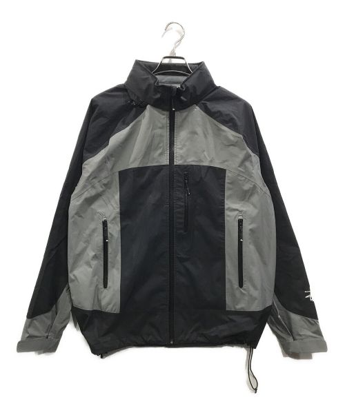 stussy（ステューシー）stussy (ステューシー) 20AW Taped seam rain shell ジャケット ブラック×グレー サイズ:Mの古着・服飾アイテム