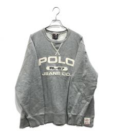 POLO JEANS CO.（ポロジーンズカンパニー）の古着「90's両ガゼットロゴワッペンスウェット」｜グレー