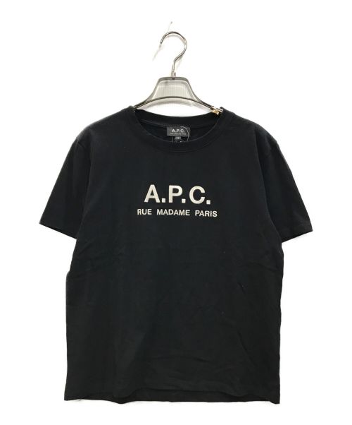 A.P.C.（アーペーセー）A.P.C. (アー・ペー・セー) FREAK'S STORE (フリークスストア) 別注ロゴ刺繍TEE ブラック サイズ:Sの古着・服飾アイテム