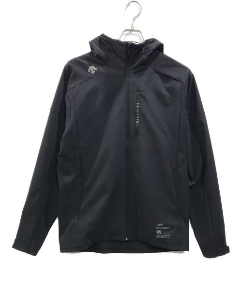 DESCENTE（デサント）DESCENTE (デサント) ウインドジャケット ソフトシェル フーデッドジャケット ブラック サイズ:XOの古着・服飾アイテム