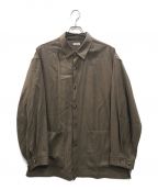 STEVEN ALANスティーブンアラン）の古着「20AW MOKU CAVALRY TWILL SHIRTALL シャツジャケット カバーオール」｜ブラウン