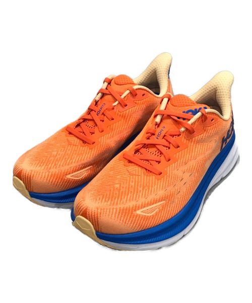 HOKAONEONE（ホカオネオネ）HOKAONEONE (ホカオネオネ) クリフトン 9 ワイド CLIFTON 9 WIDE オレンジ×ブルー サイズ:26の古着・服飾アイテム