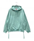 MAISON SPECIALメゾンスペシャル）の古着「Heavy-Weight Sweat Prime-Over Side Zip Pullover Hoodie」｜グリーン