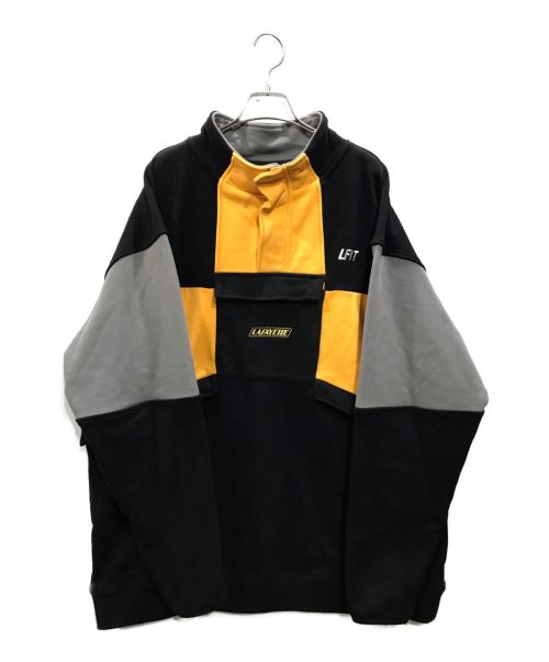 LFYT（エルエフワイティー）LFYT (エルエフワイティー) CLASSIC TECH SWEAT ANORAK ブラック×イエロー サイズ:XLの古着・服飾アイテム