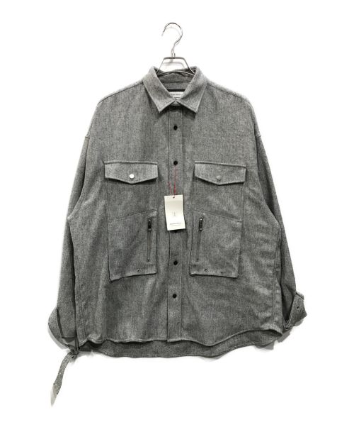 MAISON SPECIAL（メゾンスペシャル）MAISON SPECIAL (メゾンスペシャル) Multi Pocket Prime-Over Shirt グレー サイズ:2の古着・服飾アイテム