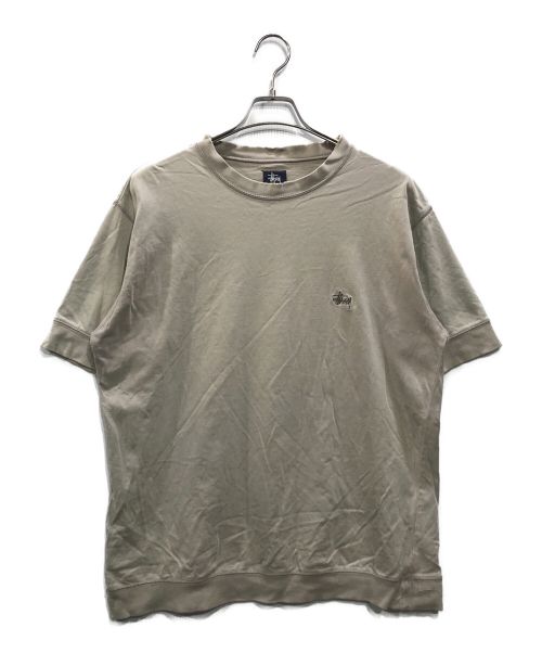 stussy（ステューシー）stussy (ステューシー) 90S 刺繍ロゴクラッシュTシャツ ベージュ サイズ:Lの古着・服飾アイテム