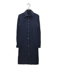 theory（セオリー）の古着「Fine Slub Rib Shirt Dress」｜ネイビー