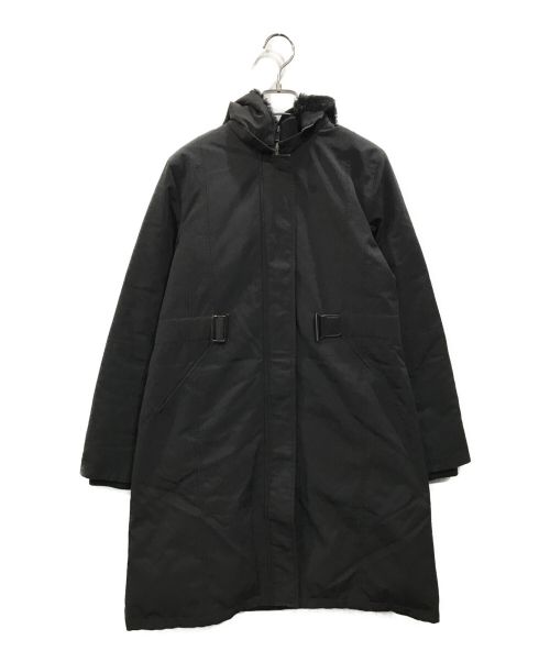 theory（セオリー）theory (セオリー) EMINENT.PUFFER/BELTED.COAT ファー ダウンコート ブラック サイズ:Sの古着・服飾アイテム