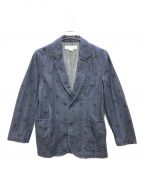 COMME des GARCONS SHIRTコムデギャルソンシャツ）の古着「製品洗い加工ドットデニムテーラードジャケット」｜ネイビー