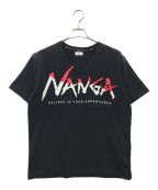 NANGAナンガ）の古着「ロゴプリント ポケットTEE」｜ブラック