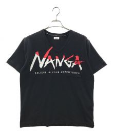 NANGA（ナンガ）の古着「ロゴプリント ポケットTEE」｜ブラック