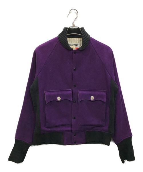 MONITALY（モニタリー）MONITALY (モニタリー) 古着ウールジャケット パープル サイズ:Mの古着・服飾アイテム