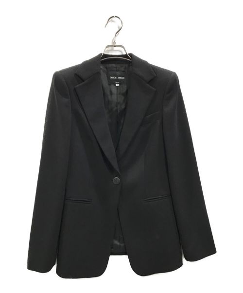 GIORGIO ARMANI（ジョルジョアルマーニ）GIORGIO ARMANI (ジョルジョアルマーニ) ピュアウールテーラードジャケット ブラック サイズ:40の古着・服飾アイテム