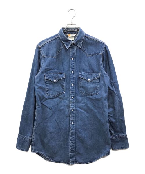 CarHartt（カーハート）CarHartt (カーハート) 90Sデニムウエスタンシャツ ブルー サイズ:16の古着・服飾アイテム